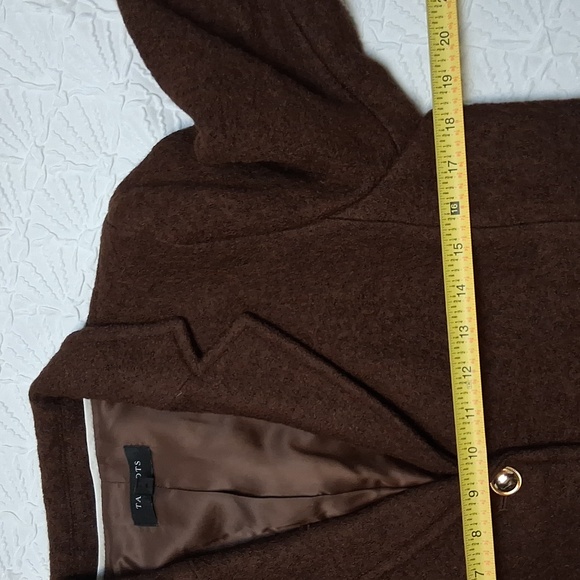 Talbots Dark Brown Women's Blazer with Gold Buttons Size 10p 40% Wool - Picture 12 of 17